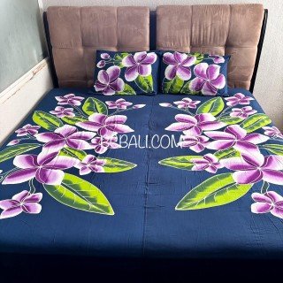 Hot Sale New Design Rayon Bedsheet Hand Painted Floral Design by Balinese Artisans